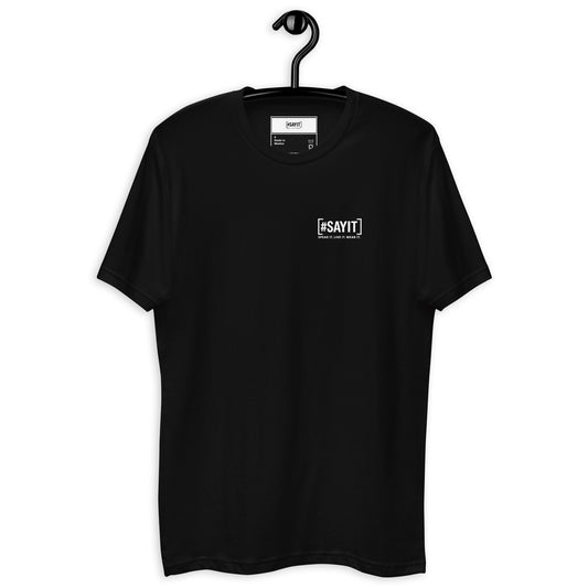 t-shirt citation, t-shirt message fort, affirmation de soi, force intérieure, résilience, streetwear affirmé, t-shirt motivation, empowerment, style minimaliste, t-shirt unisexe, selfmade, t-shirt #SAYIT, confiance en soi, mode engagée, développement personnel, t-shirt noir et blanc, vêtement à message, lifestyle inspirant, force mentale, expression personnelle