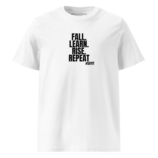 t-shirt citation, t-shirt message fort, affirmation de soi, force intérieure, résilience, streetwear affirmé, t-shirt motivation, empowerment, style minimaliste, t-shirt unisexe, selfmade, t-shirt #SAYIT, confiance en soi, mode engagée, développement personnel, t-shirt noir et blanc, vêtement à message, lifestyle inspirant, force mentale, expression personnelle
