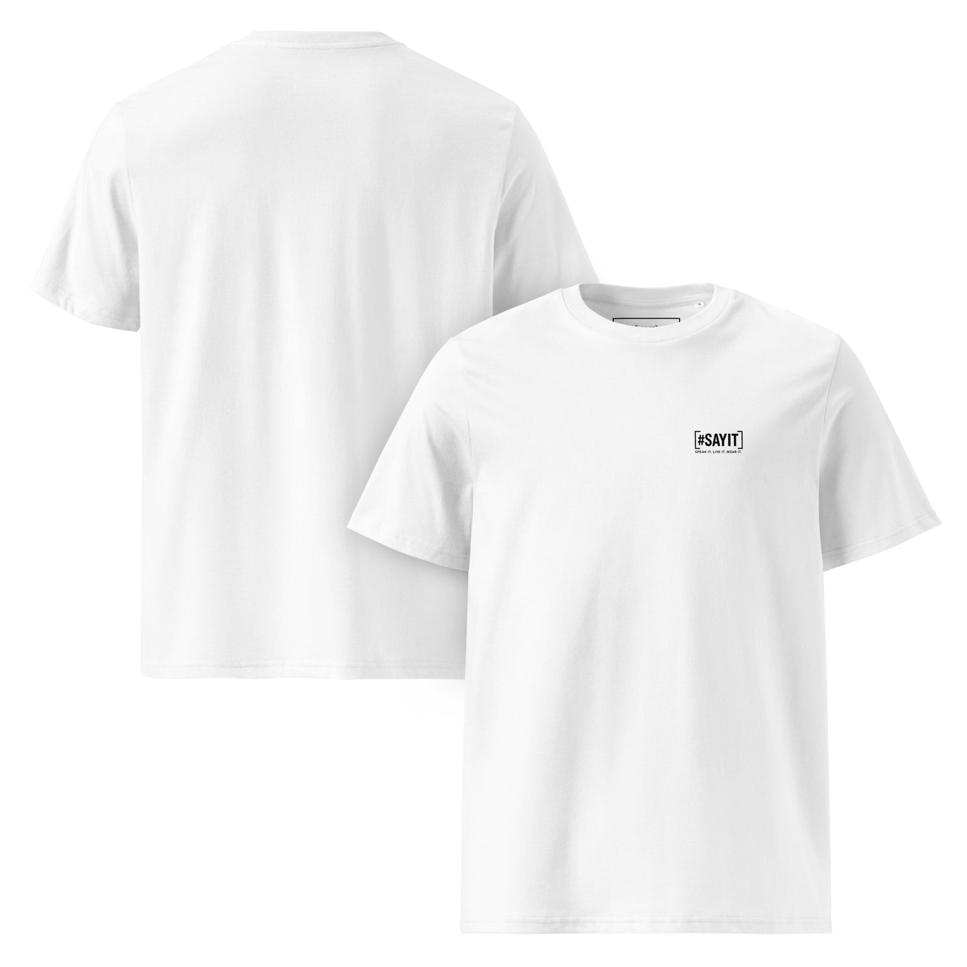 t-shirt citation, t-shirt message fort, affirmation de soi, force intérieure, résilience, streetwear affirmé, t-shirt motivation, empowerment, style minimaliste, t-shirt unisexe, selfmade, t-shirt #SAYIT, confiance en soi, mode engagée, développement personnel, t-shirt noir et blanc, vêtement à message, lifestyle inspirant, force mentale, expression personnelle